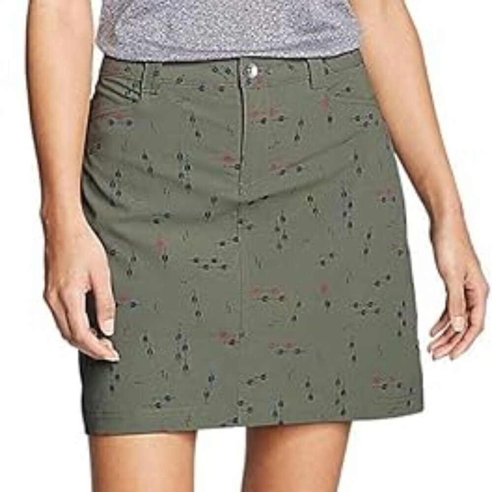 EDDIE BAUER Active Athletic Adventure Skirt Skort 2.0 Olive Women’s Sz. 6 Hiking